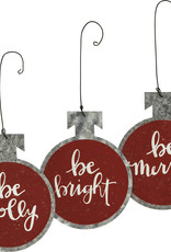 Ornament Set - Be Merry Be Bright Be Jolly