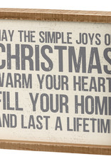Inset Box Sign - The Simple Joys Of Christmas