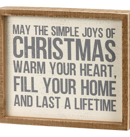 Inset Box Sign - The Simple Joys Of Christmas