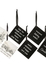 Gift Tag - Black & White Holiday Wishes
