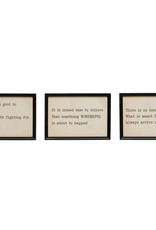 Wood Framed Wall Decor with Saying, 3 Styles 14"