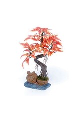 Penn-Plax Bonsai Tree on Urn w/Silk Leaves 8"