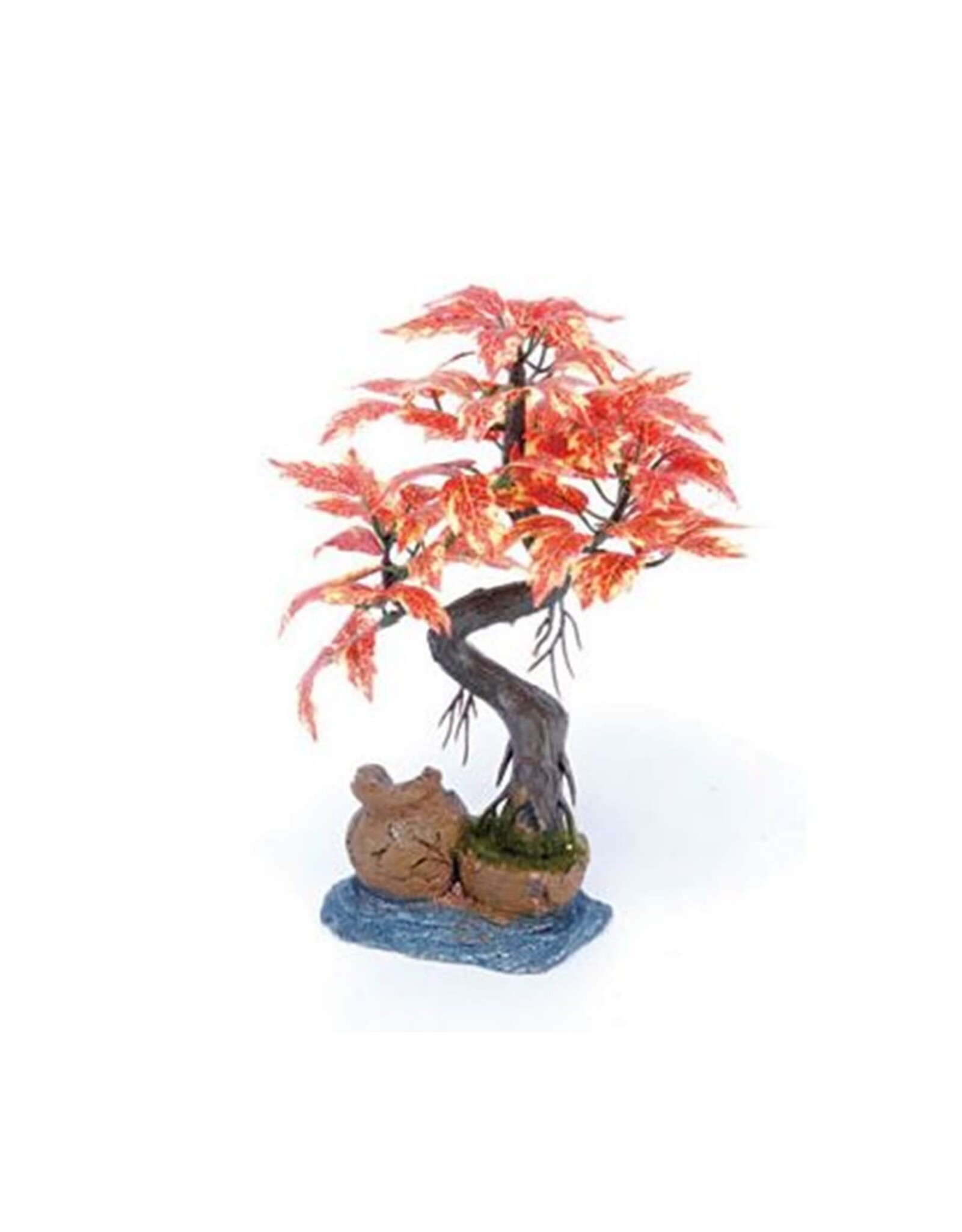 Penn-Plax Bonsai Tree on Urn w/Silk Leaves 8"
