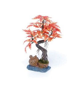 Penn-Plax Bonsai Tree on Urn w/Silk Leaves 8"
