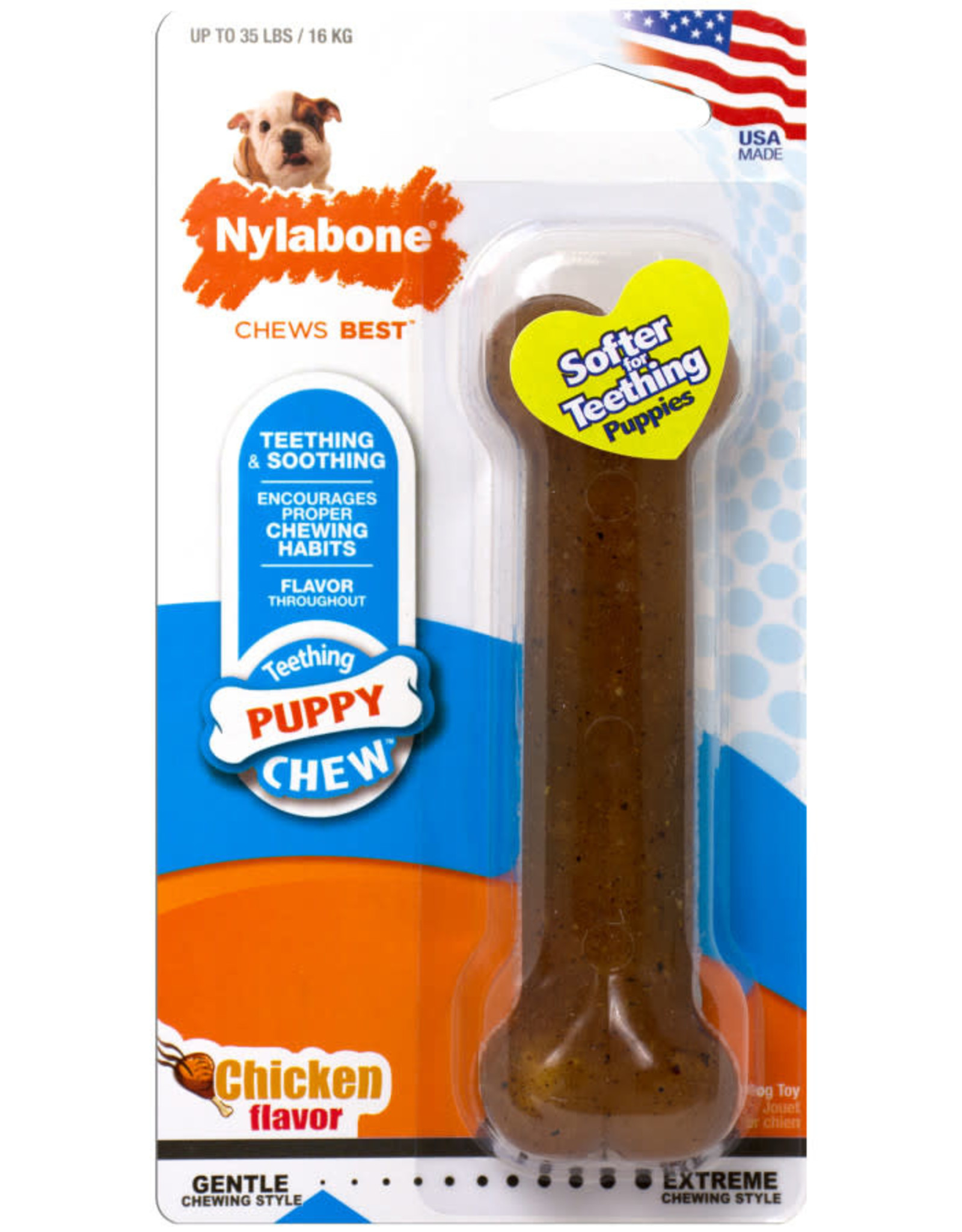 TFH / NYLABONE Nylabone Just for Puppies Teething Chew Toy Chicken