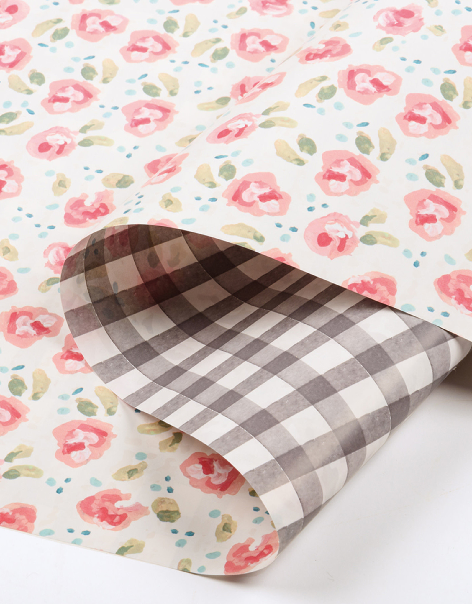 Gift Wrap - Pink Florals 9.75 ft. x 30"