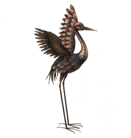 Regal Art Bronze Crane 27" - Wings Up