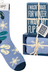 Box Sign & Sock Set - I Want My Flip Flops