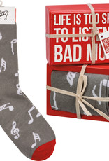 Box Sign & Sock Set - Life Is Too Short