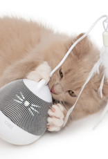 Hagen Catit Pixi Spinner Electronic Cat Toy, White/Grey