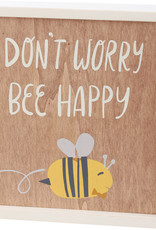 Inset Box Sign - Don't Worry Bee Happy