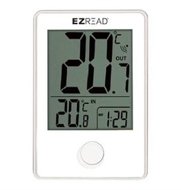 E-Z READ DIGITAL THERMOMETER W/ CLOCK - SMALL
