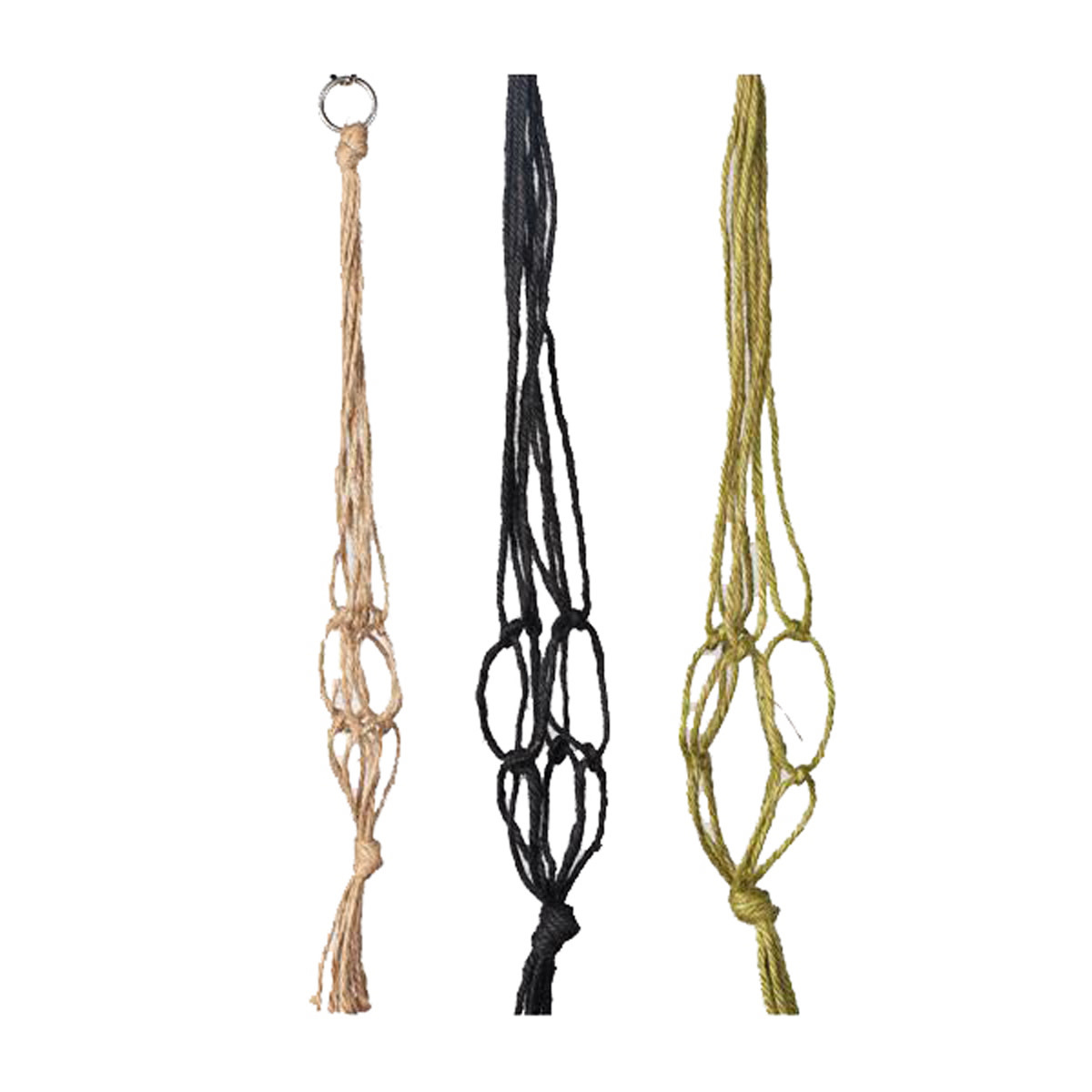 PRIMITIVE MINI JUTE HANGER ASSORTED 18 IN Wagon Wheel