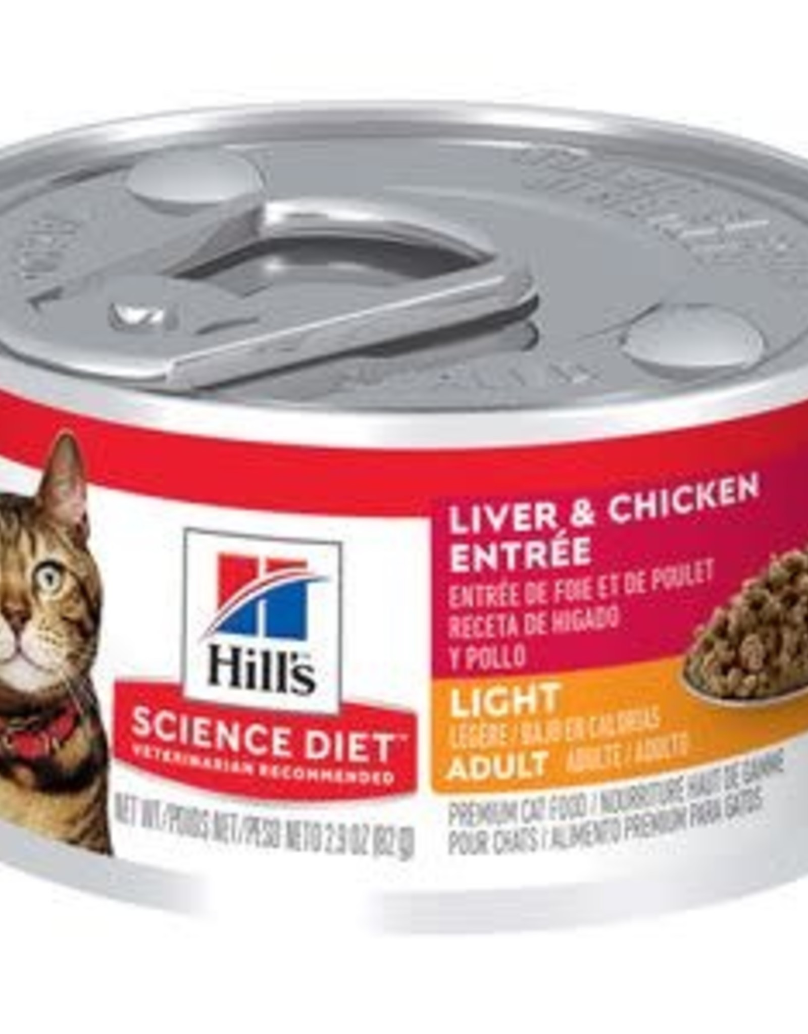 Hill's Science Diet Hill's SD Feline Adult Light Liver & Chicken Entrée, 2.9 oz Canned Cat Food