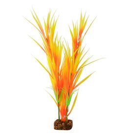 SPECTRUM BRANDS - TETRA GloFish Fluorescent Plastic Aquarium Plant Orange/Yellow, LG