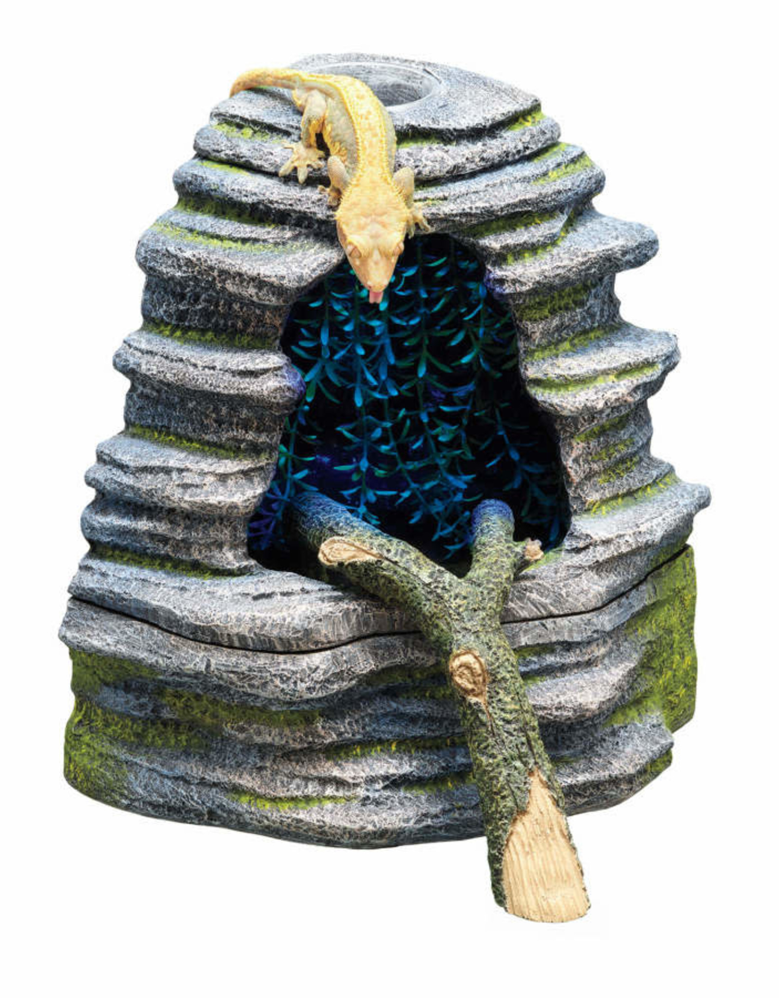 ZILLA Zilla Spring Cave Décor with Blue LED, Rain Chamber