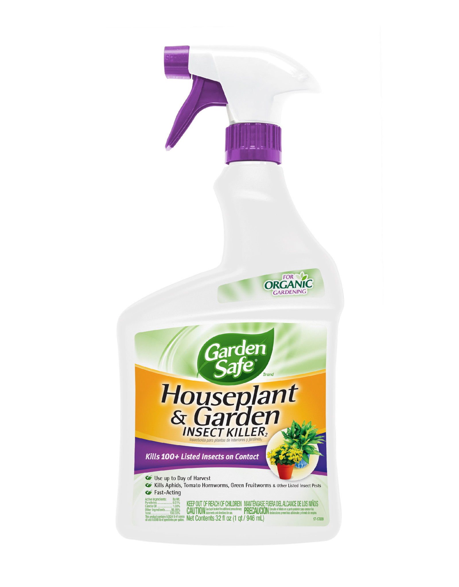 Garden Safe  Houseplant & Garden Insect Killer 32oz (Ready-to-Use)