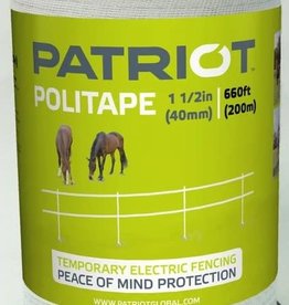 Patriot POLITAPE WHITE 1-1/2" 660' ROLL Electric fence tape