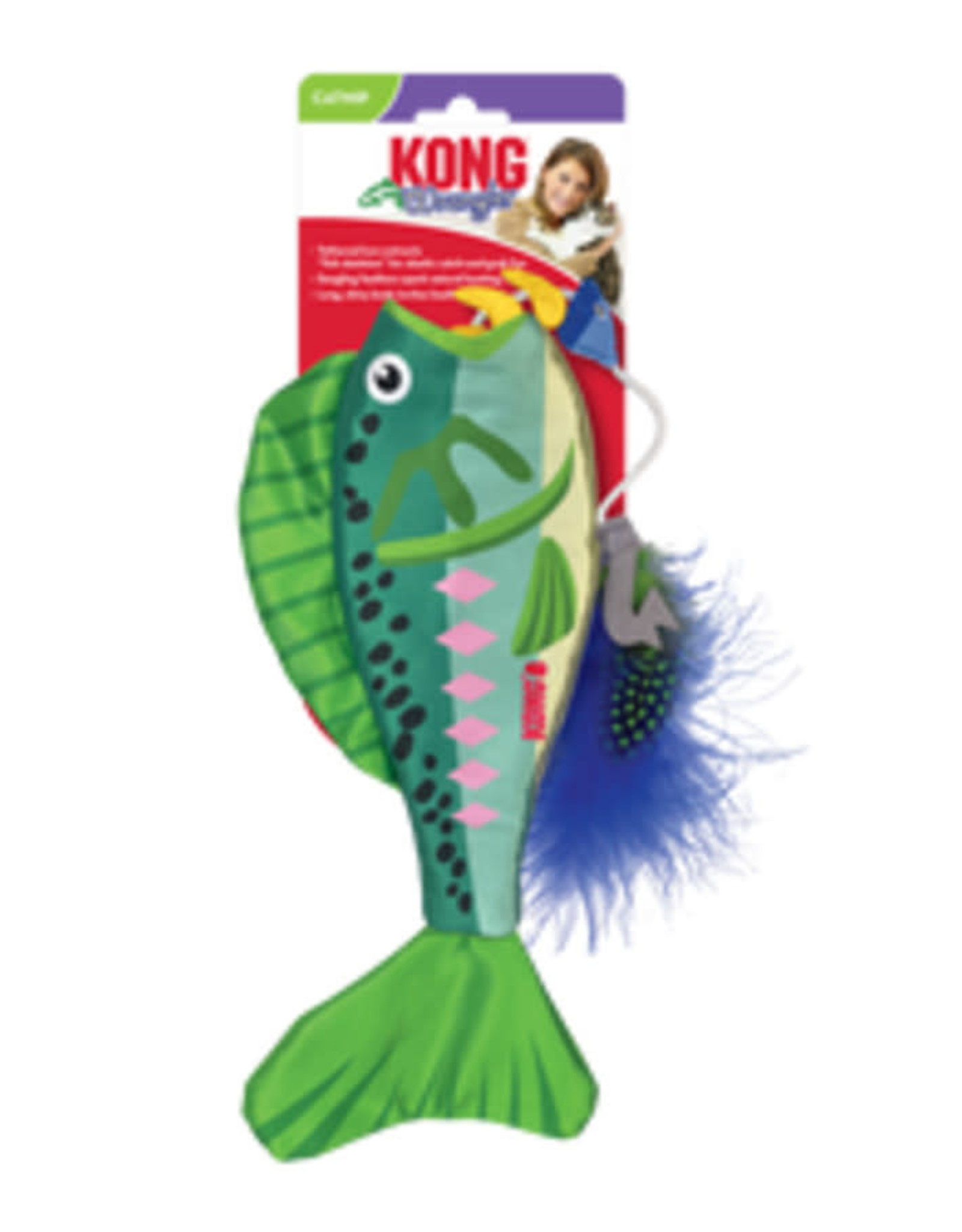 KONG COMPANY KONG Wrangler Angler Fish Cat Toy