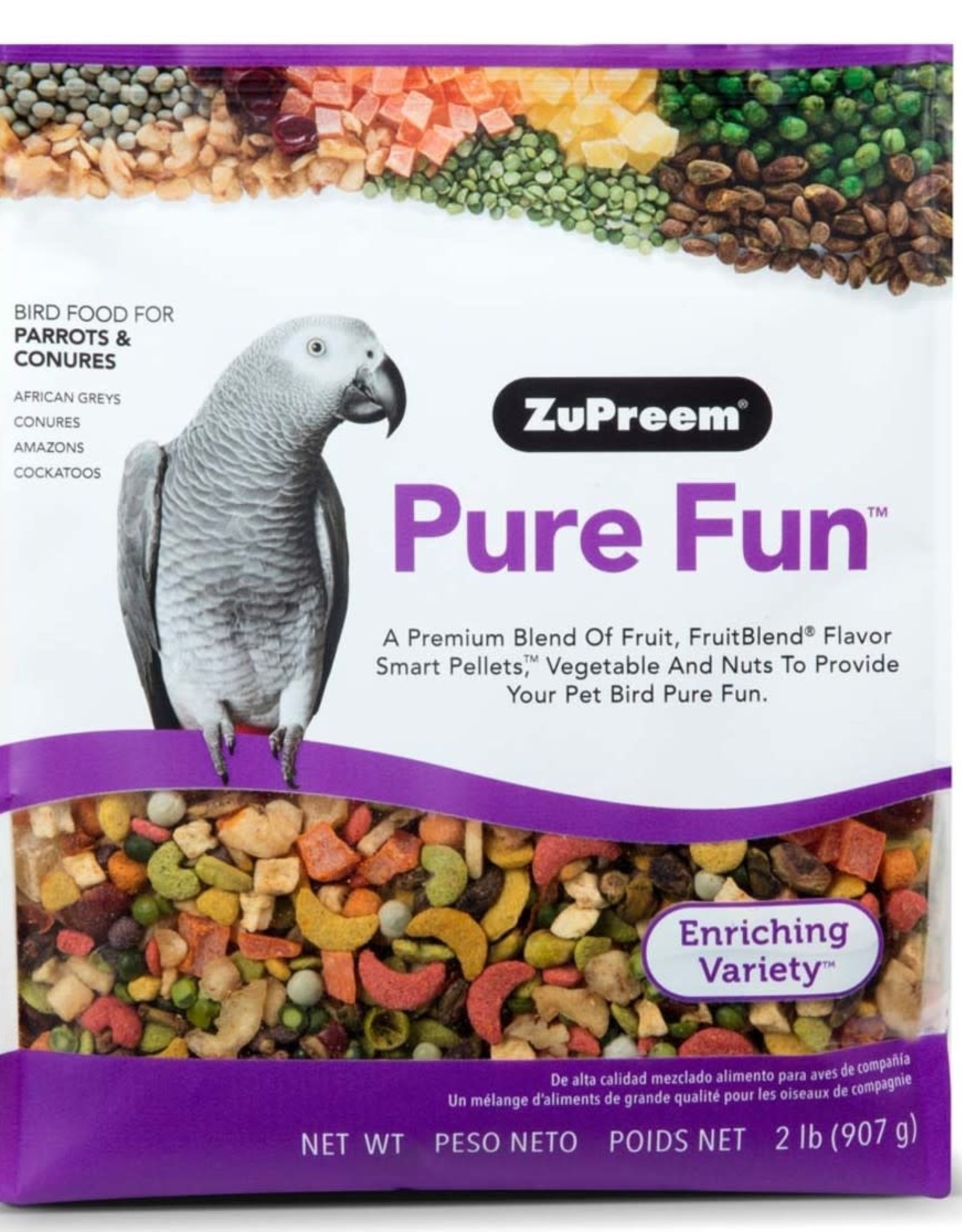 ZUPREEM ZuPreem Pure Fun Bird Food for Parrots & Conures 2 lb