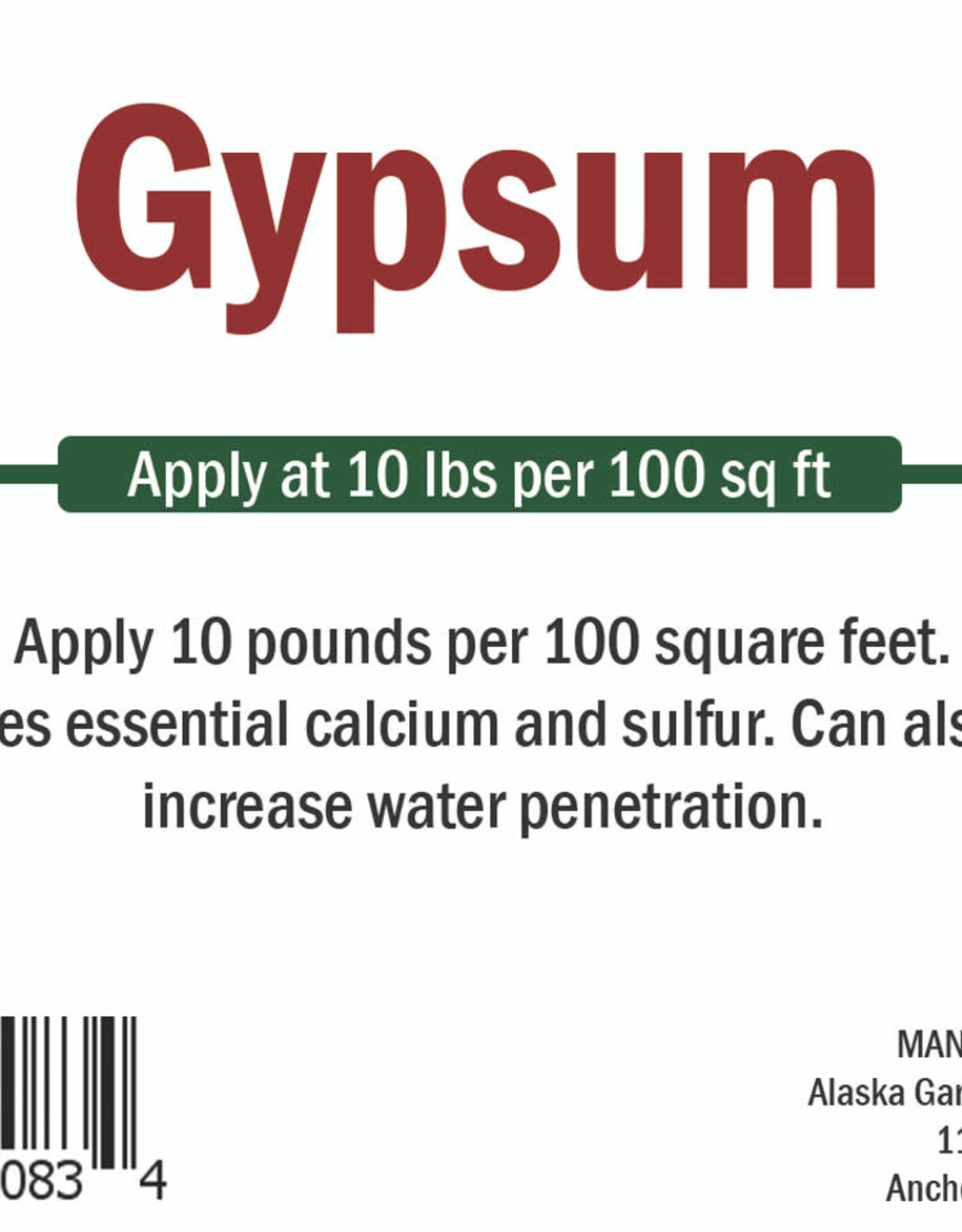 Arctic Gro Gypsum 10lb JUG  calcium sulfate