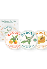 Badger Lip Butter Trio - (Contains one of each flavor  Lip Butter Tins) *