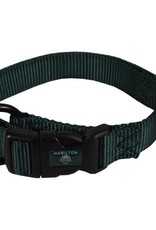 HAMILTON HALTER COMPANY Adjustable Dog Collar,  5/8"  adjusts from 12-18 inches, Dark Green