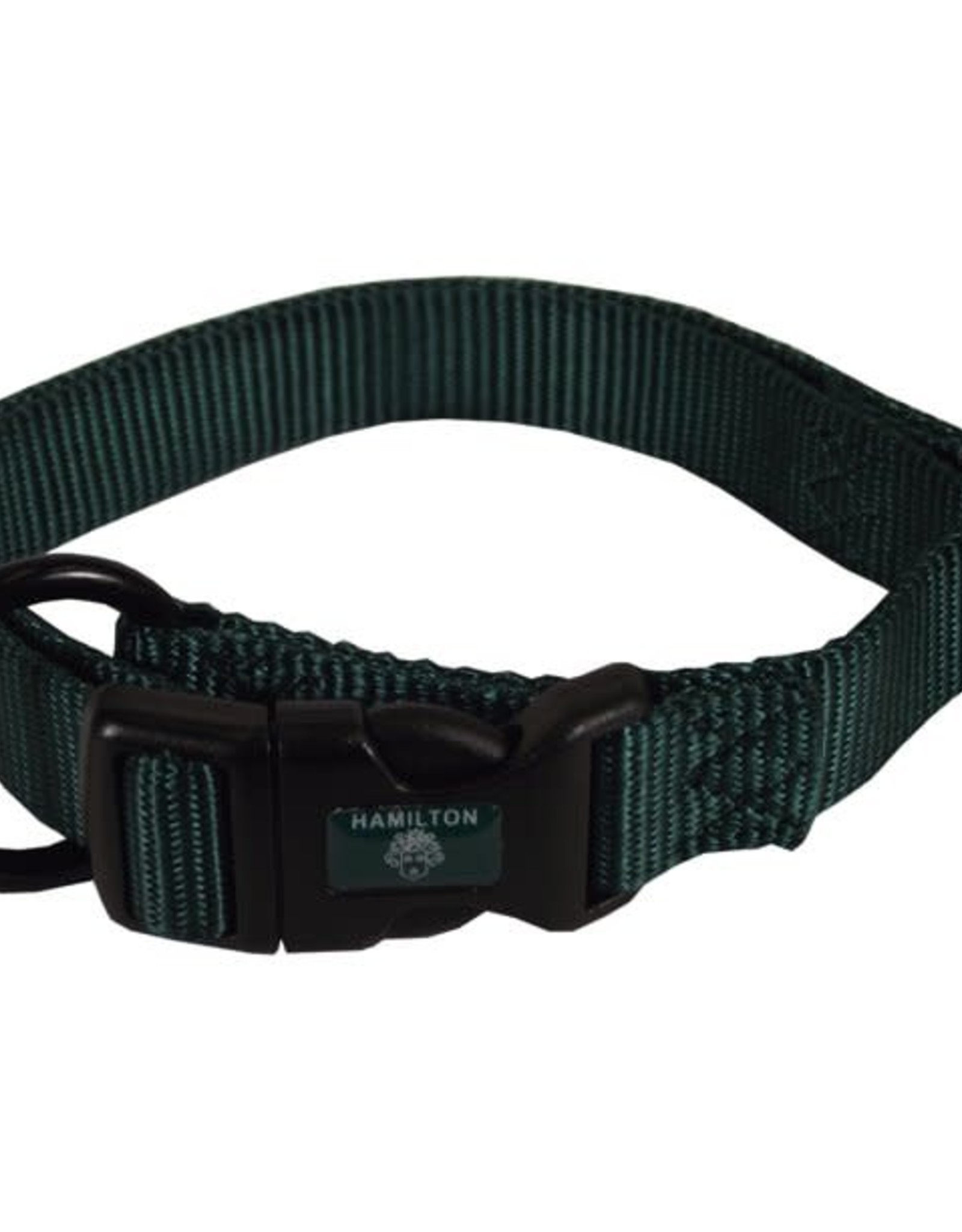 HAMILTON HALTER COMPANY Adjustable Dog Collar,  5/8"  adjusts from 12-18 inches, Dark Green