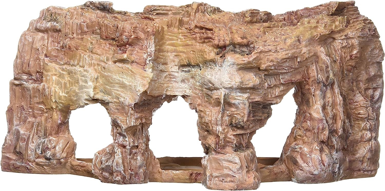 Rock Grotto Aquarium Ornament LARGE Wagon Wheel