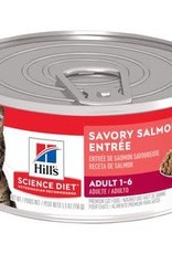 Hill's Science Diet Hill's SD Feline Adult Savory Salmon Entree Minced  5.5 oz Can