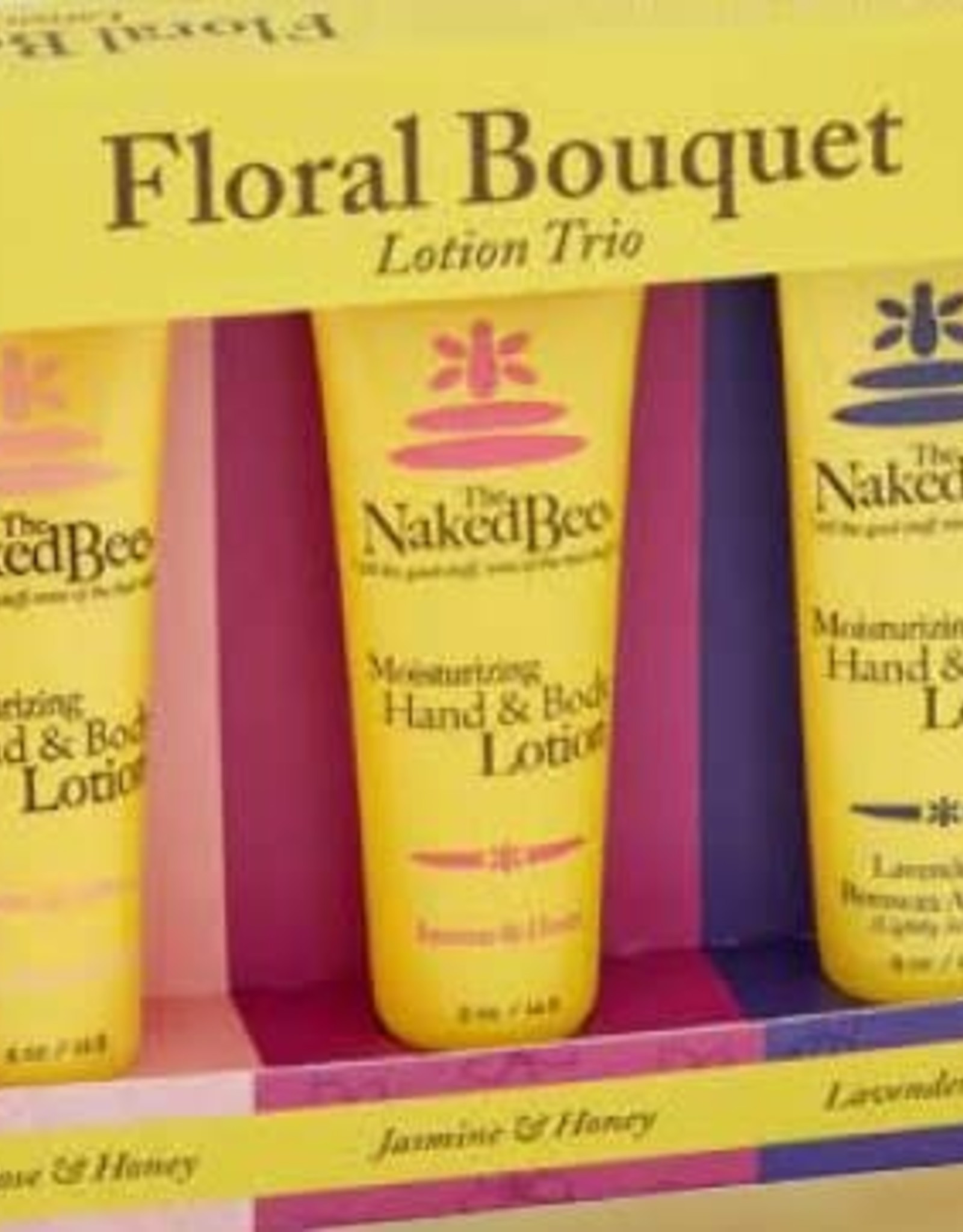Naked Bee Floral Basket Lotion Trio