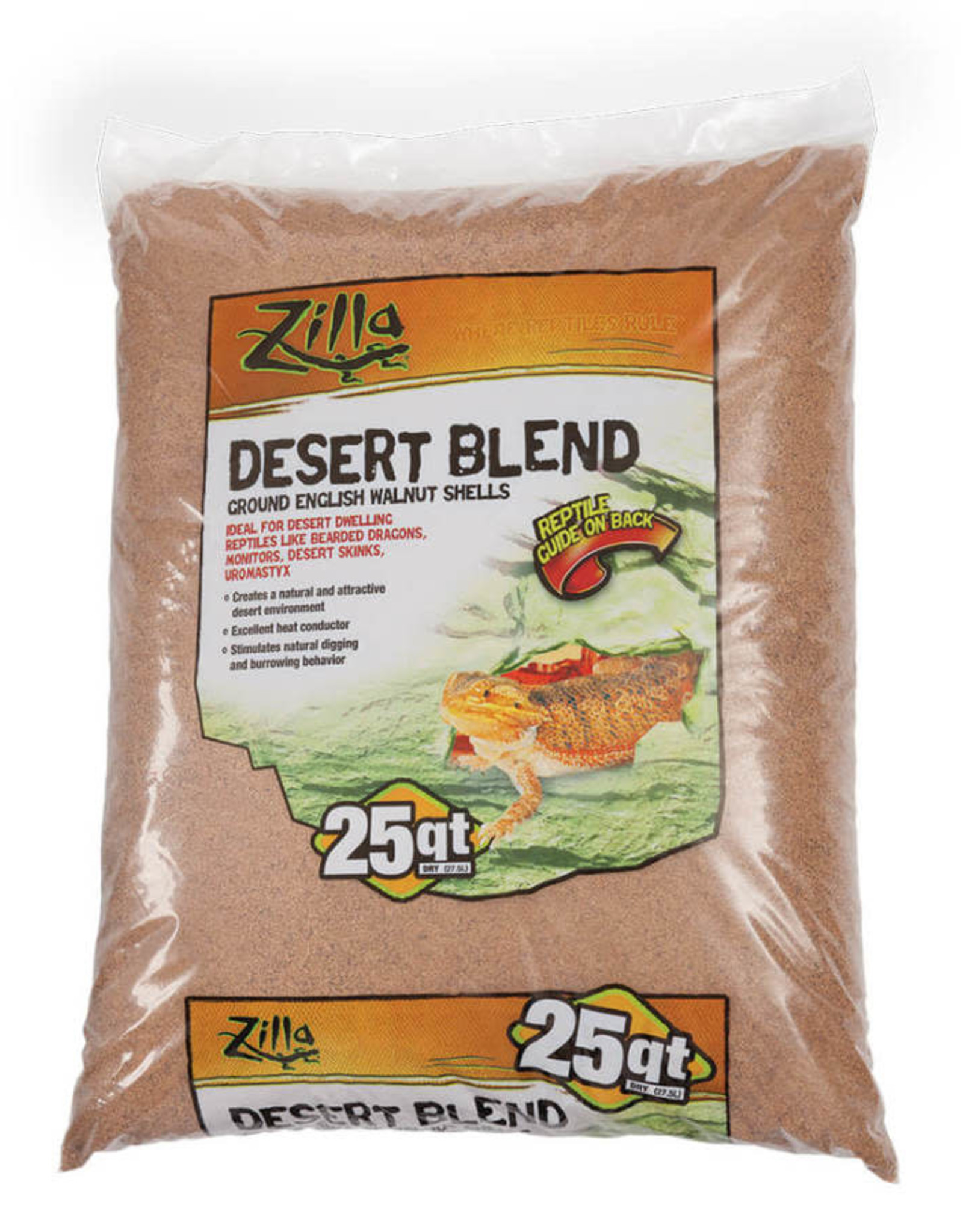 ZILLA Zilla Desert Blend Ground English Walnut Shells Substrate 25QT