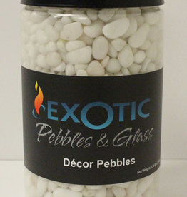 EXOTIC PEBBLES Exotic Pebbles Gravel Jar Snow White, 5 lb