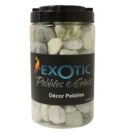 EXOTIC PEBBLES Exotic Pebbles Decorative Pebbles  - 5lb Jar - Large Pebble - Polished Jade - 3/4in - 1-1/2in Pieces