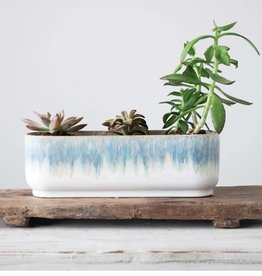 Stoneware Window Planter with 3 Sections 14 1/2"