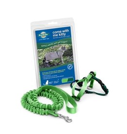 RADIO SYSTEMS CORP(PET SAFE) Come With Me Kitty Harness & Bungee Leash Large Electric Lime