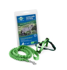 RADIO SYSTEMS CORP(PET SAFE) Come With Me Kitty Harness & Bungee Leash Medium Electric Lime