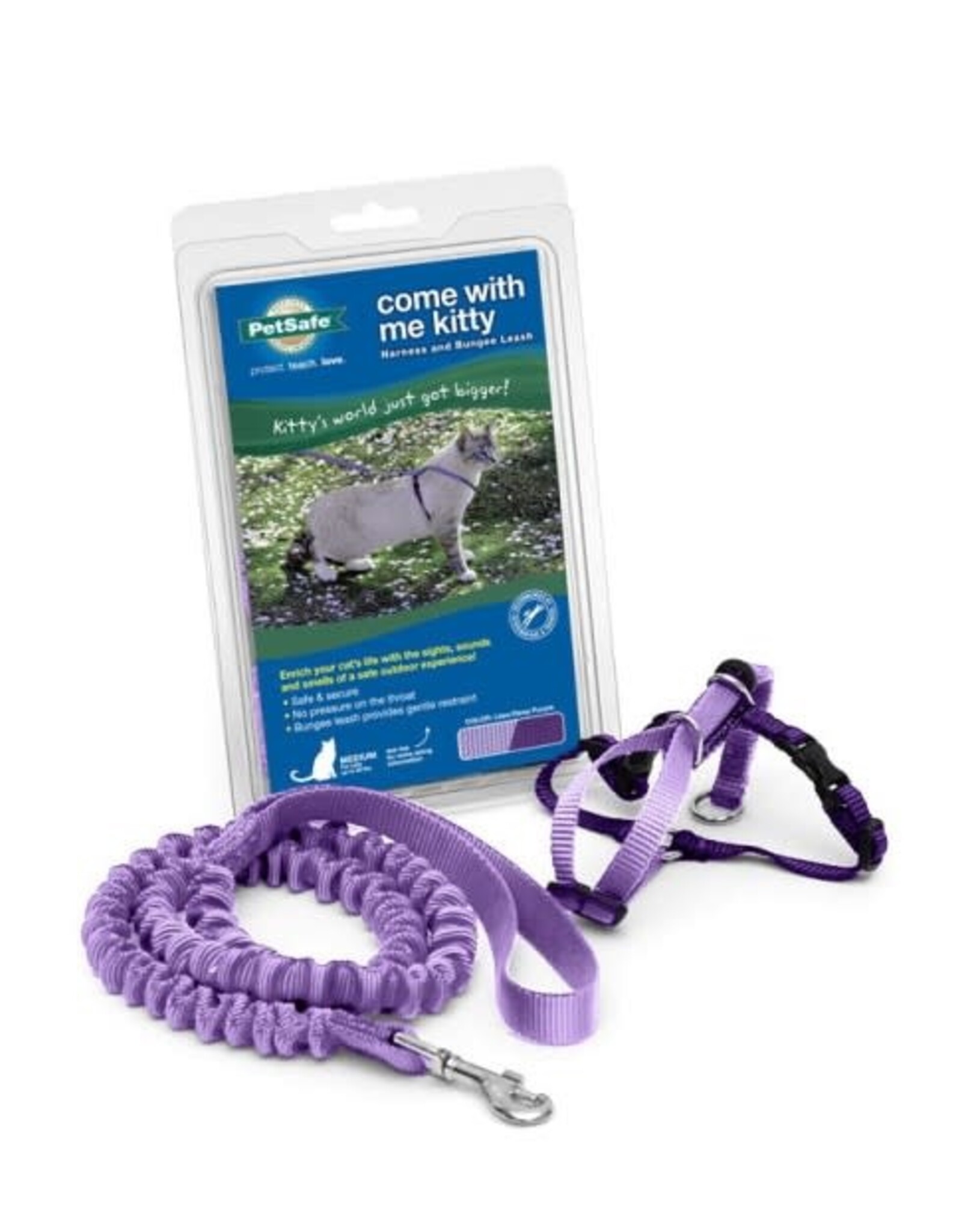 RADIO SYSTEMS CORP(PET SAFE) Come With Me Kitty Harness & Bungee Leash Medium Lilac