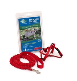 RADIO SYSTEMS CORP(PET SAFE) Come With Me Kitty Harness & Bungee Leash Medium Red