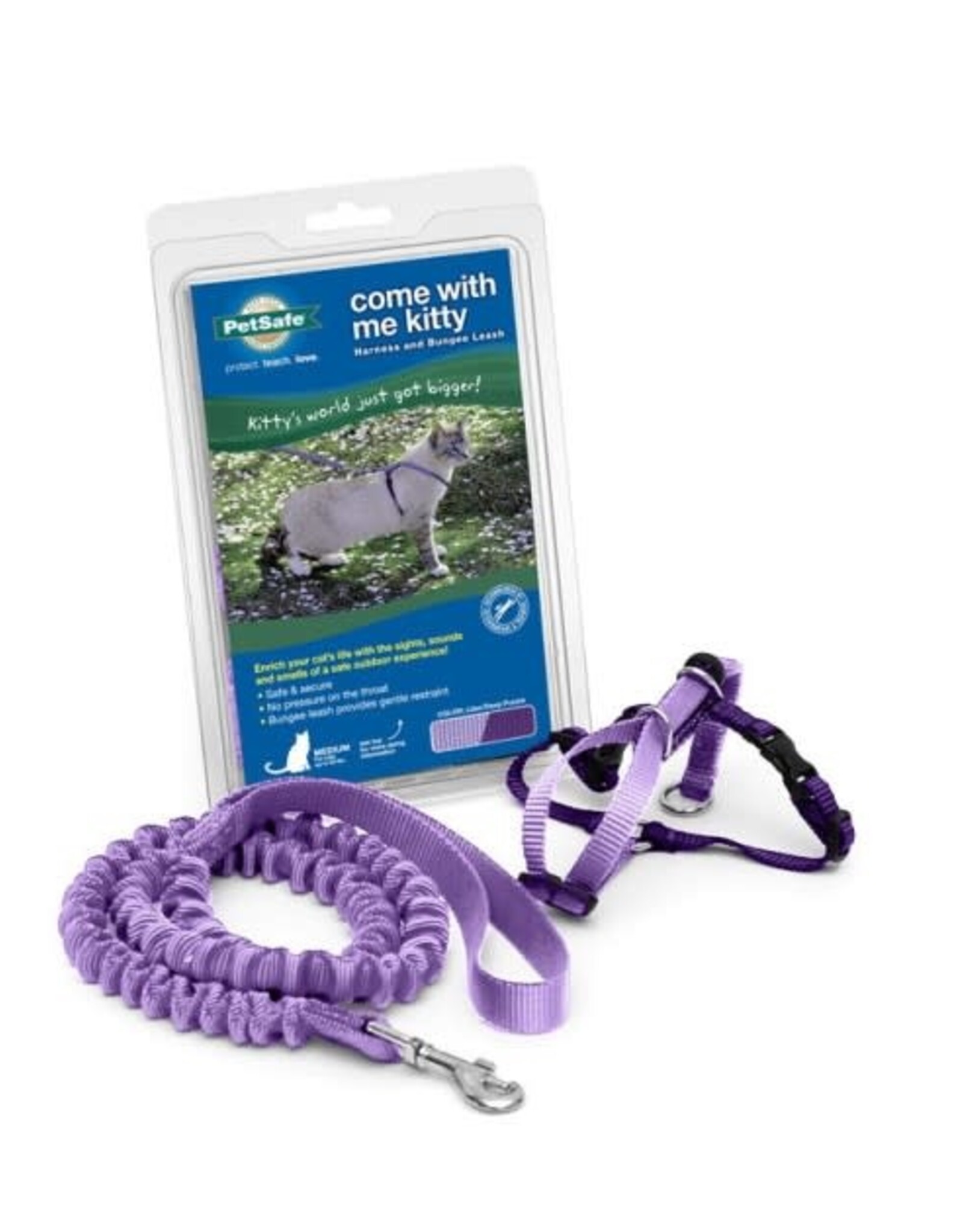 RADIO SYSTEMS CORP(PET SAFE) Come With Me Kitty Harness & Bungee Leash Small Lilac