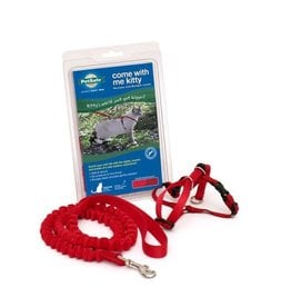 RADIO SYSTEMS CORP(PET SAFE) Come With Me Kitty Harness & Bungee Leash Small Red