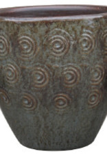 Swirl Egg Pot Cyber Grey 14 x 12.25