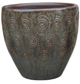 Swirl Egg Pot Cyber Grey 14 x 12.25