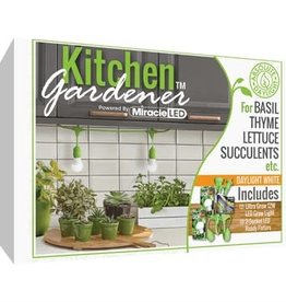 MiracleLED 3ft 2-Bulb Ultra Grow Lite Kitchen Gardener Grow Kit Full Spectrum