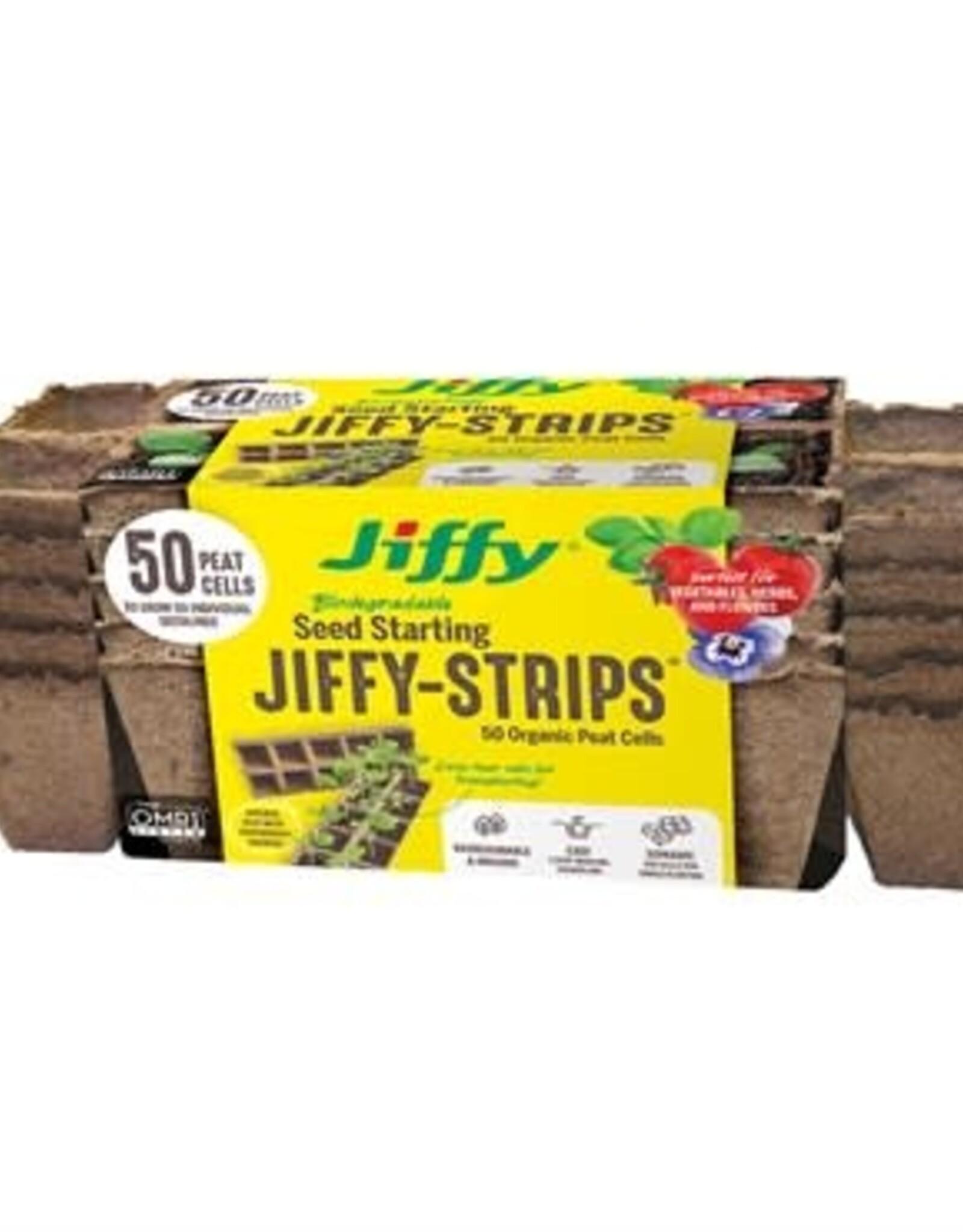 Jiffy Jiffy 1.75" peat strip 5 strips of 10 pots each