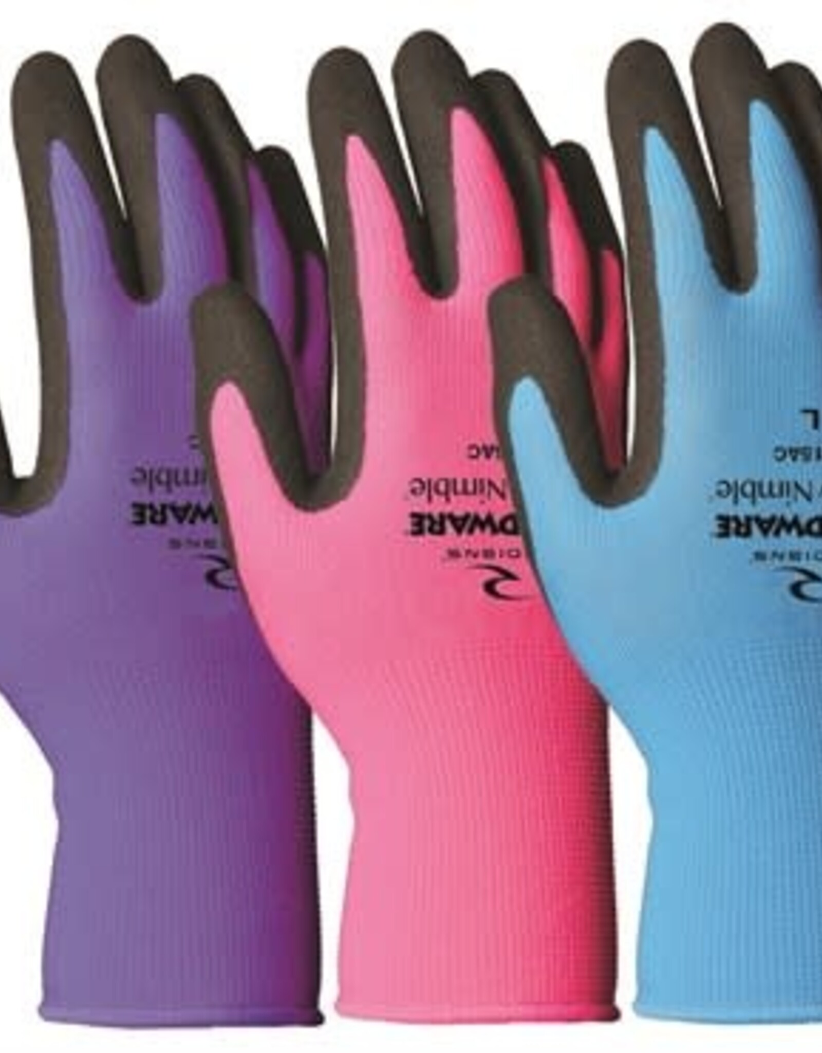 Bellingham® GardWare® Nicely Nimble® Gloves  - Small - Textured Nitrile Palm - Assorted Purple, Pink & Blue