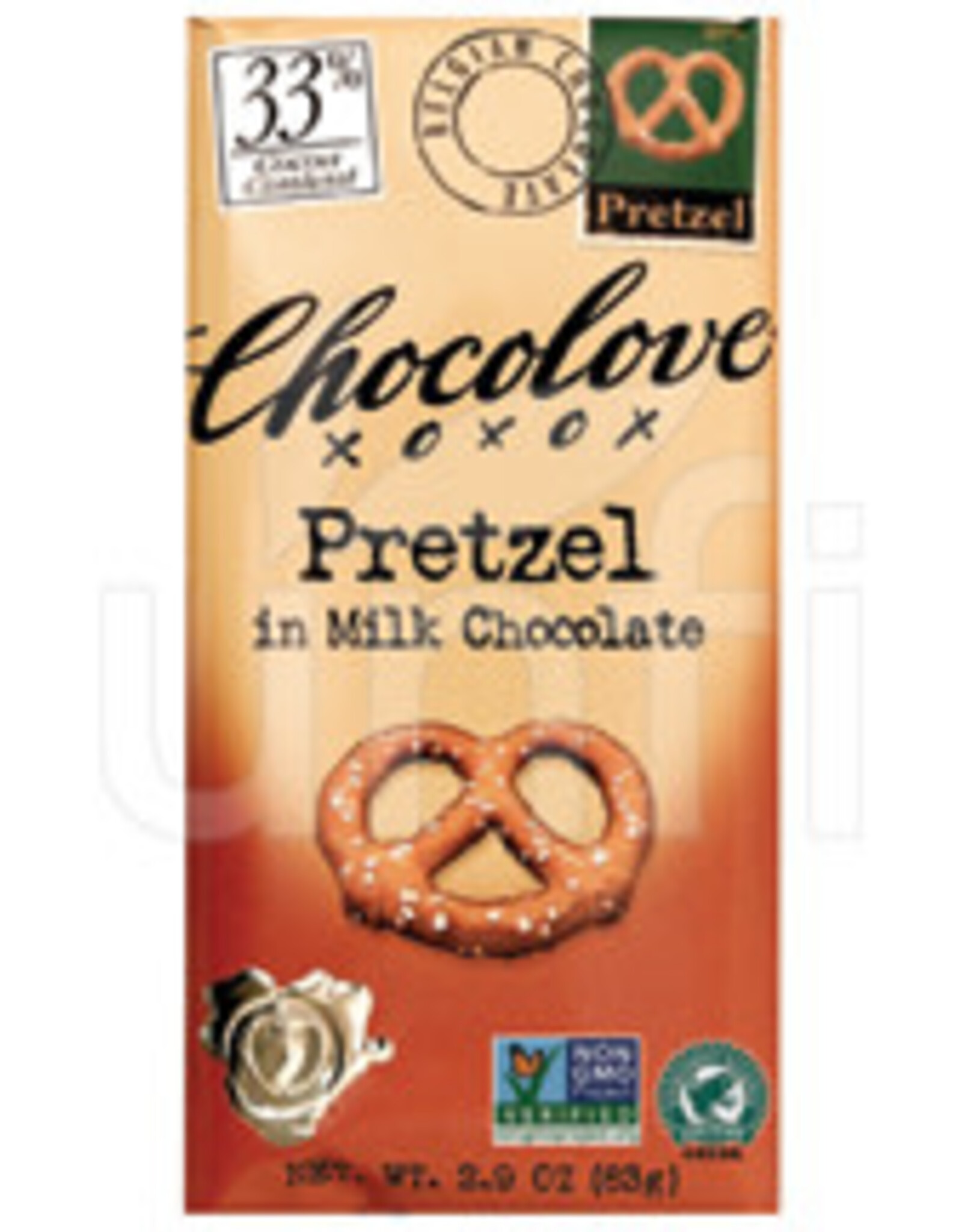Chocolove Milk Chocolate Bar; Pretzel