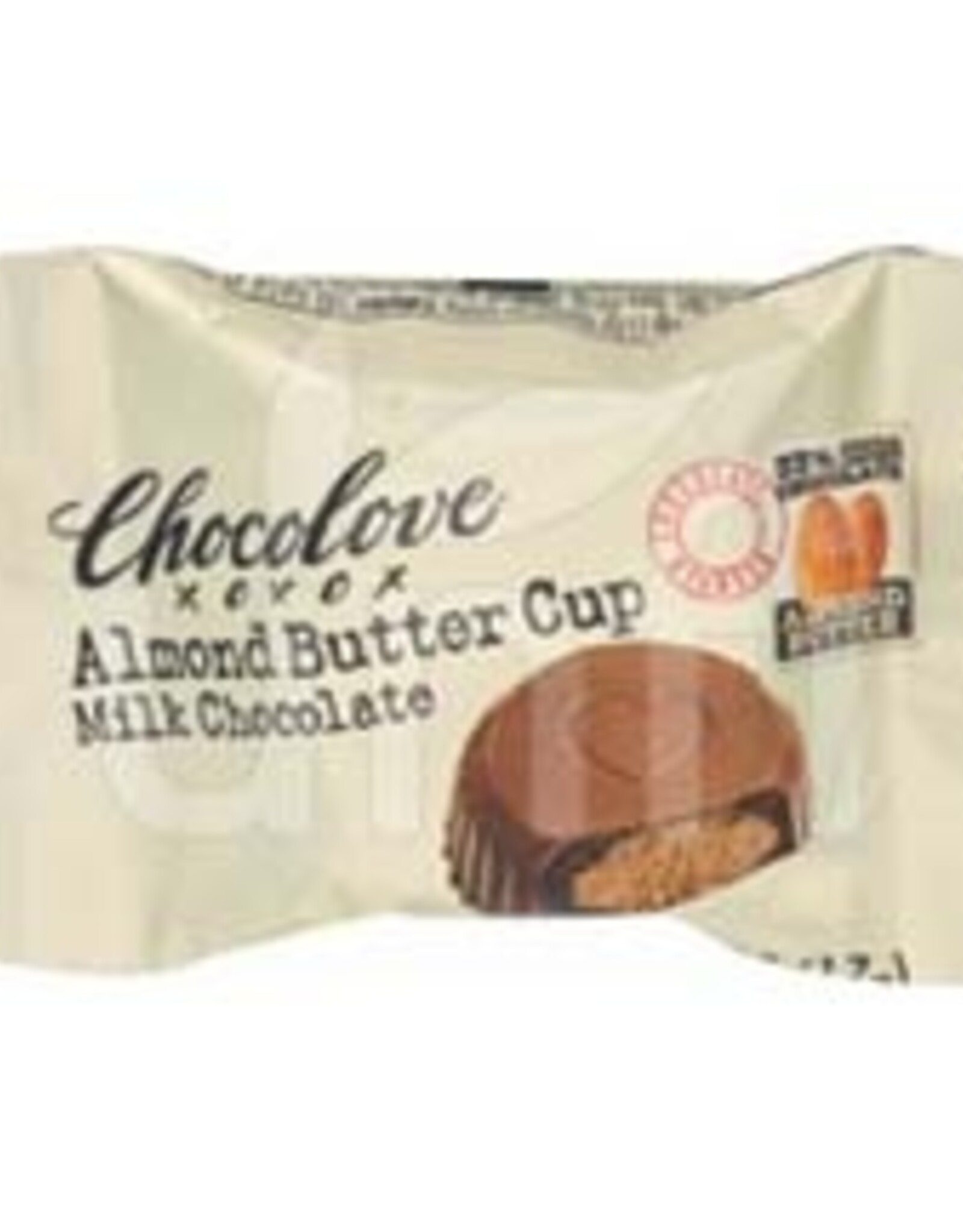 Chocolove Cups Milk Chocolate/Almond Butter .60oz