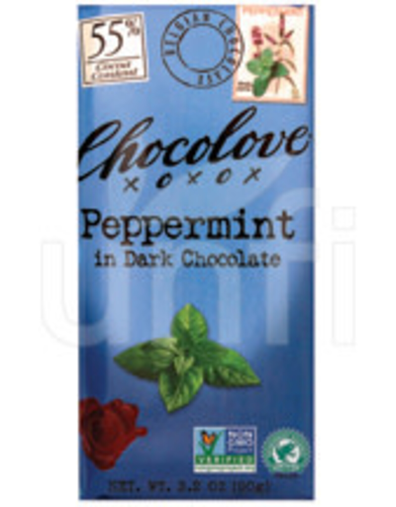 Chocolove Dark Chocolate Bar; Peppermint 3.2oz