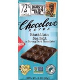 Chocolove 72% Dark Choc Hawaiian Sea Salt 3oz